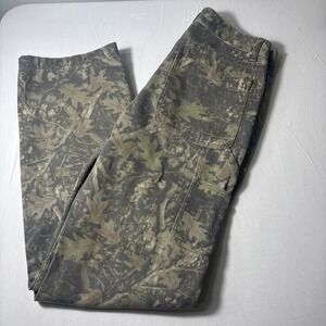 True North Mens Loose Carpenter RealTree Camo Double Knee Pants Size 32x32